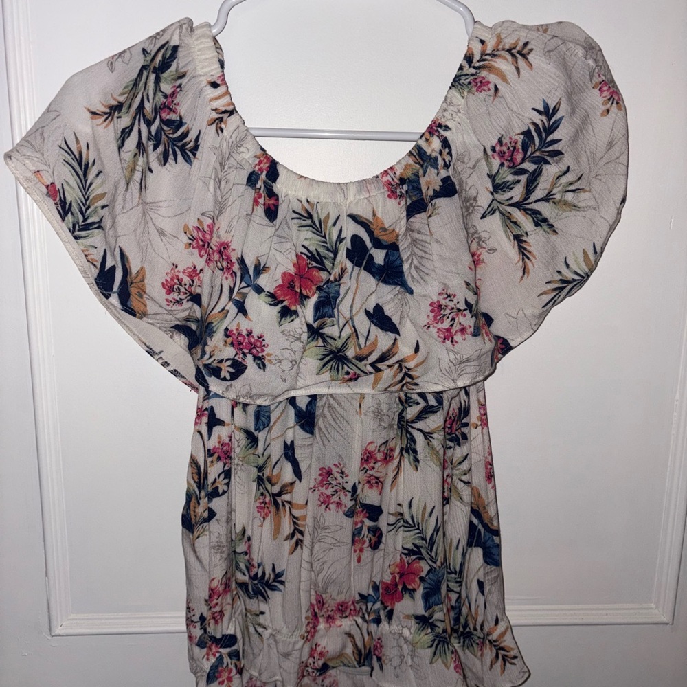 Floral off the shoulder top